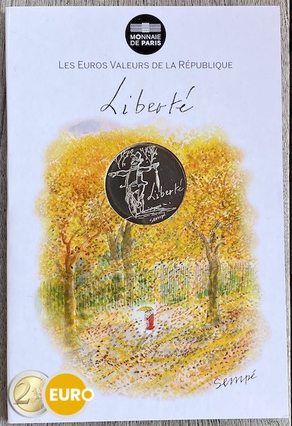 10 euro Frankrijk 2014 - Vrijheid Herfst UNC in coincard