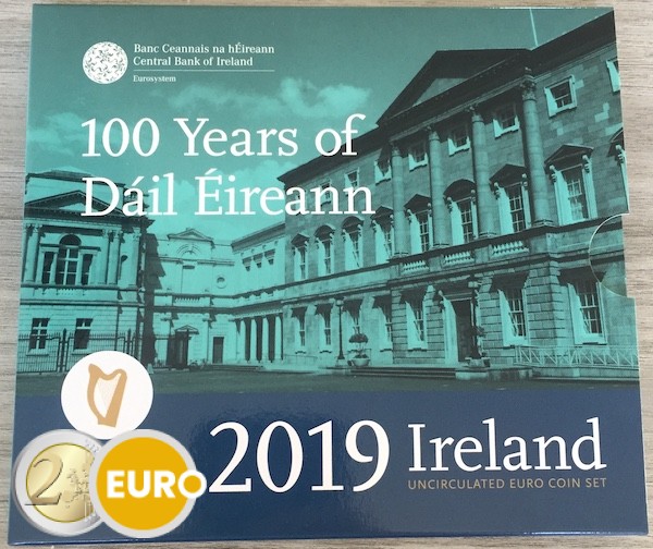Serie de euro BU FDC Irlanda 2019 + 2 euro Dail