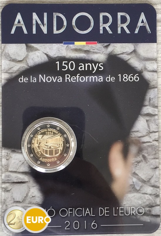 2 euros Andorra 2016 - Nueva Reforma BU FDC Coincard