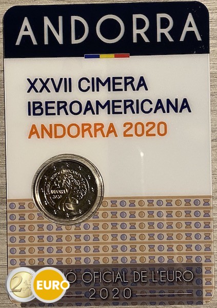 2 euros Andorra 2020 - Cumbre iberoamericana BU FDC Coincard