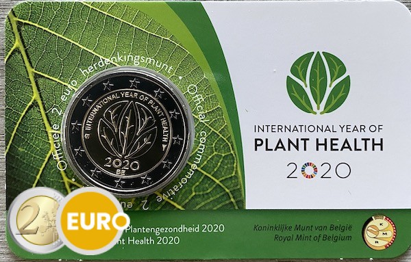 2 euros Bélgica 2020 - Sanidad Vegetal BU FDC Coincard NL