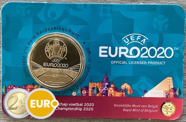 2,50 Euro Belgien 2021 - EM UEFA EURO 2020 Stgl. Coincard NL