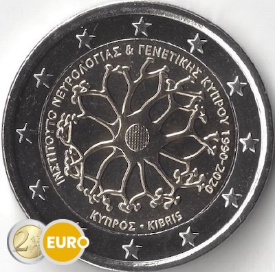 2 euros Chipre 2020 - Instituto Neurología y Genética UNC