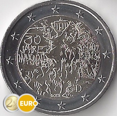 2 euro Duitsland 2019 - F Berlijnse Muur UNC