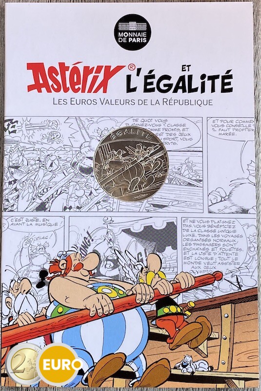 10 euro France 2015 - Asterix égalité At the Olympic Games - in coincard