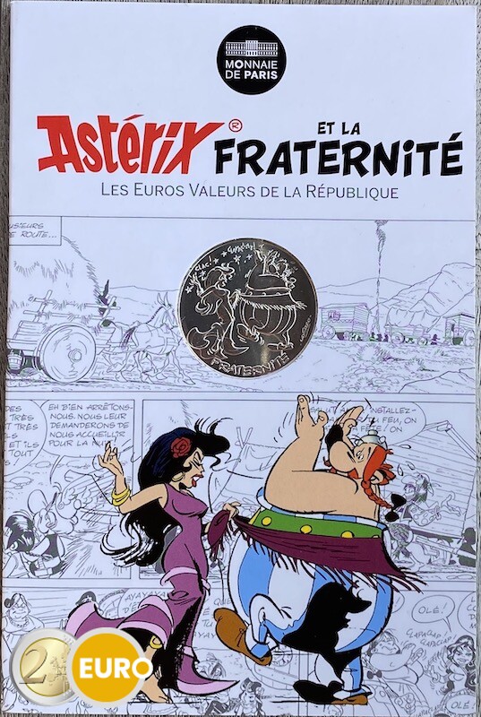 10 euro France 2015 - Asterix fraternité in Spain - in coincard