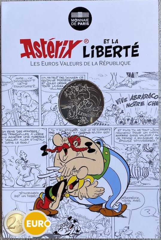 10 euros Francia 2015 - Asterix libertad El regalo del César - en coincard
