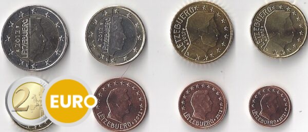 Serie de euro UNC Luxemburgo 2012
