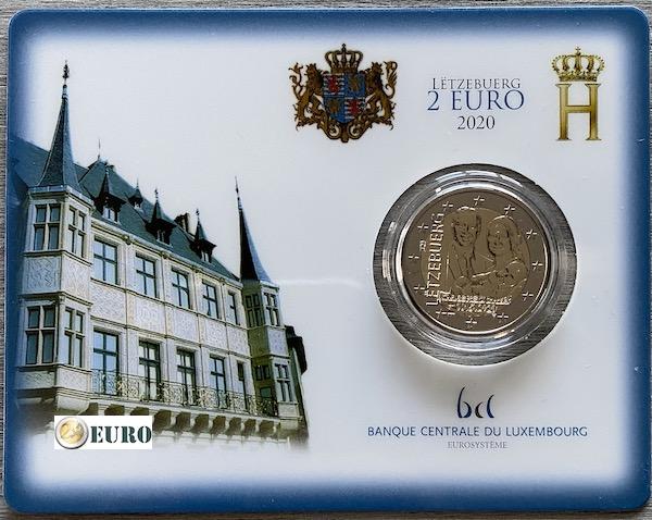 2 euros Luxemburgo 2020 - Carlos de Luxemburgo BU FDC Coincard