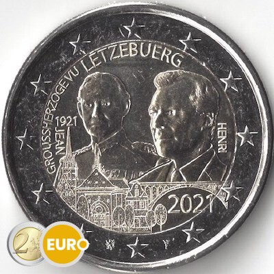 2 euros Luxemburgo 2021 - 100 años nacimiento Juan UNC