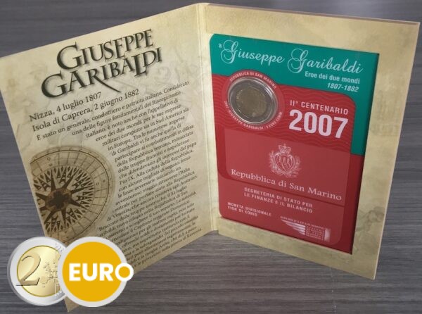 San Marino 2007 - 2 euro Giuseppe Garibaldi BU FDC
