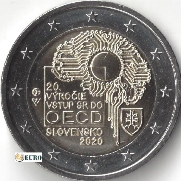 2 euros Eslovaquia 2020 - Ingreso a la OCDE UNC