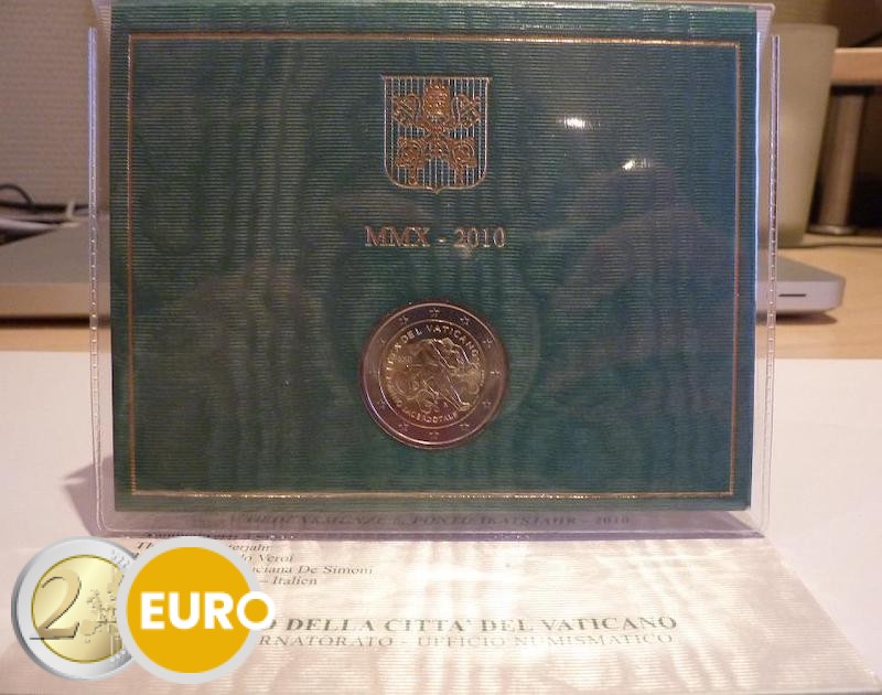 2 euros Vaticano 2010 - Año de los Sacerdotes BU FDC