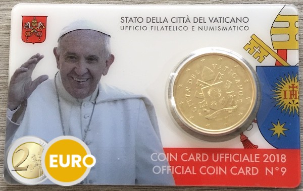 50 céntimos Vaticano 2018 coincard n°9