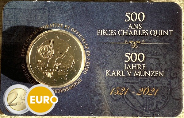 2 Euro Belgien 2021 - Karlsgulden Stgl. Coincard FR