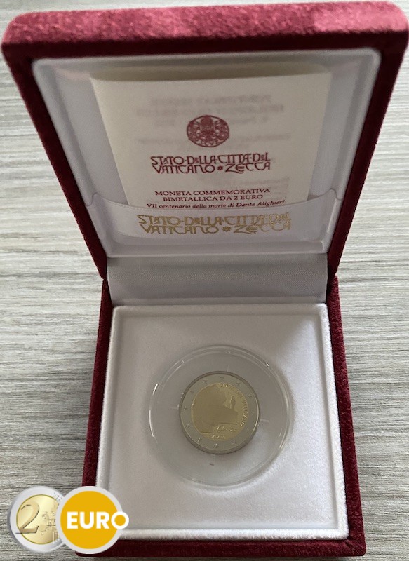 2 euro Vaticaan 2021 - Dante Alighieri BE Proof