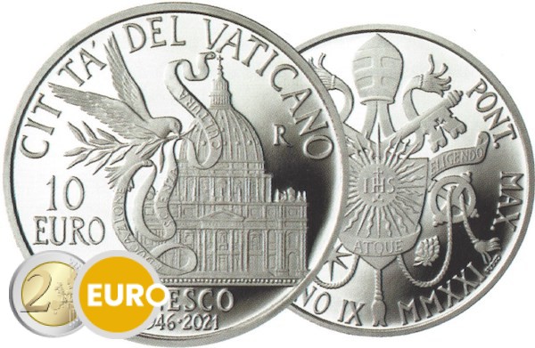 10 euros Vaticano 2021 - UNESCO BE Proof Plata