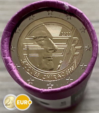 Roll 2 euro France 2022 - 20 years of euro cash Jacques Chirac
