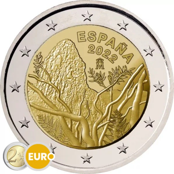 2 euros España 2022 - Parque Nacional de Garajonay UNC