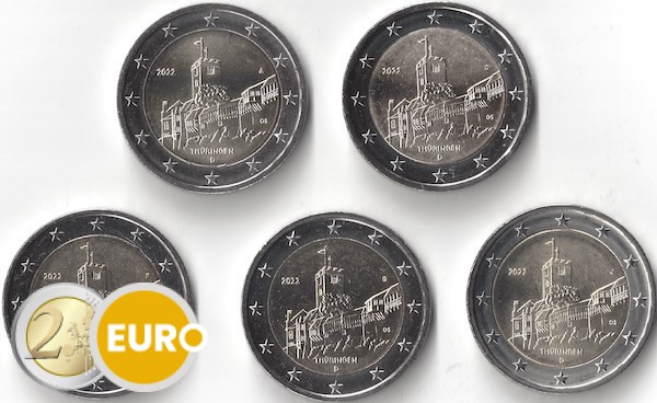 2 euro Duitsland 2022 - ADFGJ Thuringen UNC