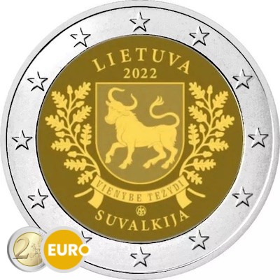2 euros Lituania 2022 - Región de Suvalkija UNC