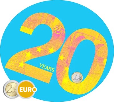 2,50 euros Bélgica 2022 - 20 años monedas de euro BU FDC Coincard FR