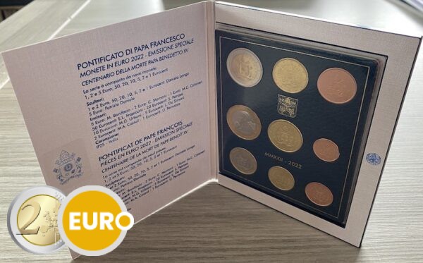 Euro set BU FDC Vatican 2022 + 5 euro Benedict XV