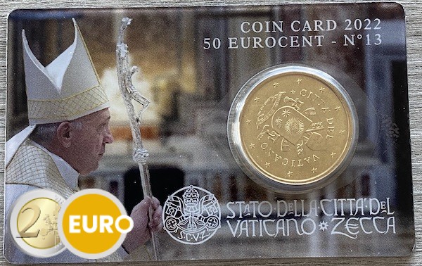 50 cent Vaticaan 2022 coincard nr 13