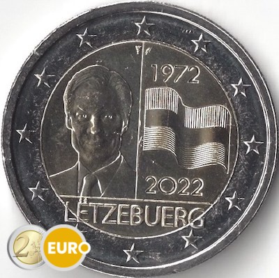 2 Euro Luxemburg 2022 - 50 Jahre Luxemburger Flagge UNZ