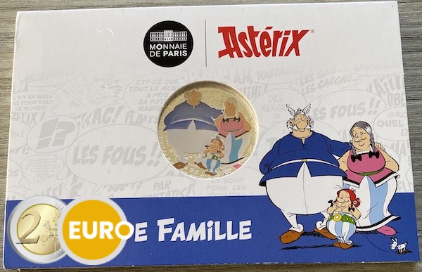 50 euros Francia 2022 - Asterix Familia BU FDC Plata colorado