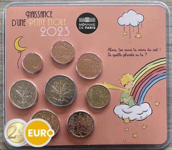 Euro set BU FDC Frankrijk 2023 - Kleine Prins geboorte meisje