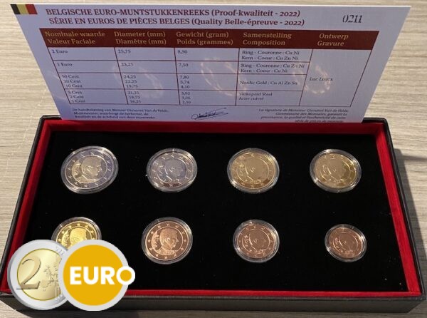 Euro set BE Proof Belgium 2022