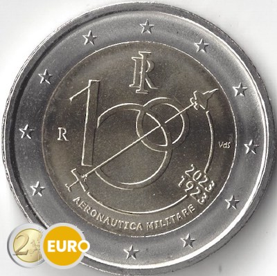 2 euros Italia 2023 - Fuerza Aérea Italiana UNC