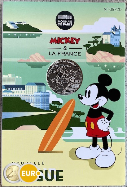10 euros Francia 2018 - Mickey Nueva ola - en coincard