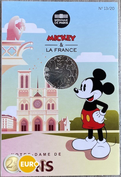 10 euros Francia 2018 - Mickey Notre Dame de París - en coincard