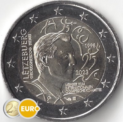 2 euro Luxemburg 2023 - 25 jaar Lid Internationaal Olympisch Comité UNC
