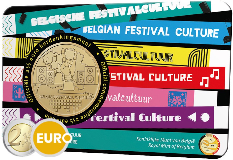 2,50 euros Bélgica 2023 - Cultura festiva BU FDC Coincard NL