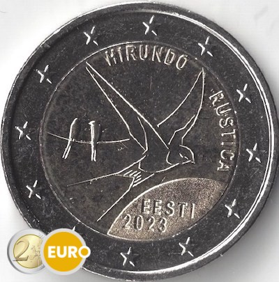 2 euros Estonia 2023 - Golondrina Común UNC