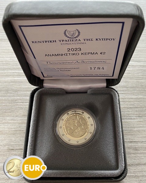 2 euros Chipre 2023 - Banco Central BE Proof