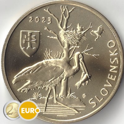 5 euros Eslovaquia 2023 - Ciconia nigra UNC
