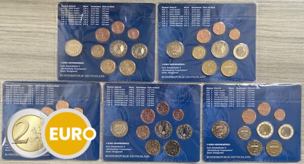 KMS Deutschland 2024 ADFGJ Stgl. + 2 Euro Mecklenburg-Vorpommern