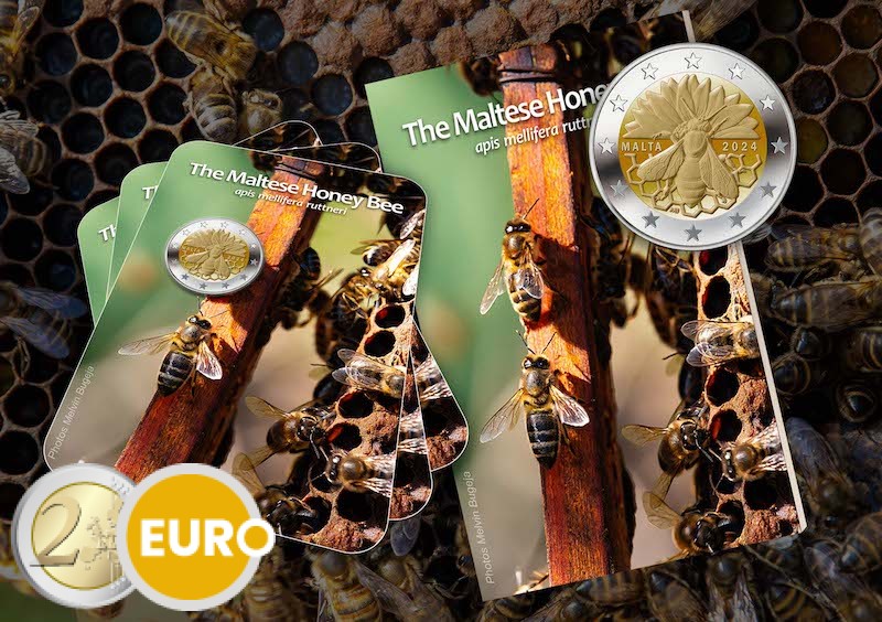 2 euros Malta 2024 - La abeja melífera maltesa BU FDC Coincard
