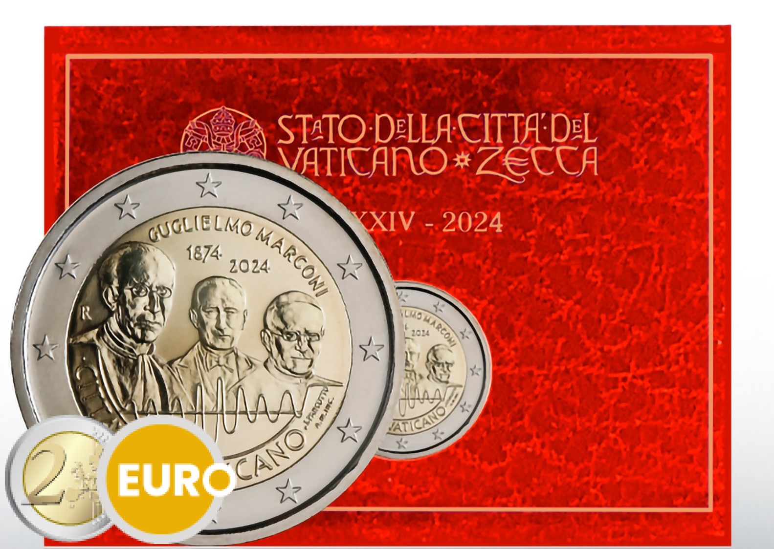 2 euros Vaticano 2024 - Marconi BU FDC
