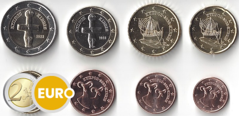 Serie de euro UNC Chipre 2023