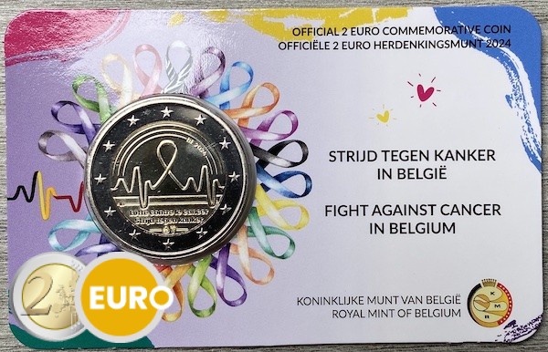 2 euro Belgium 2024 - Fight against cancer BU FDC Coincard NL