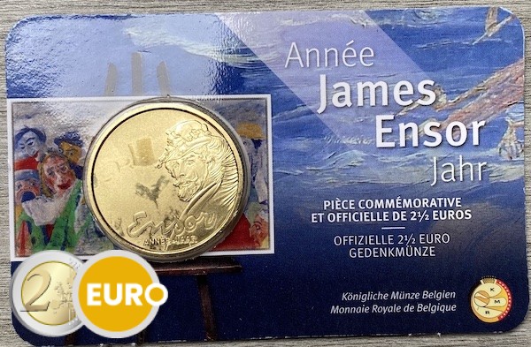 2,50 euro Belgium 2024 - James Ensor Year BU FDC Coincard FR + NFT