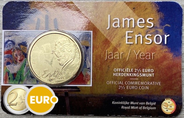 2,50 euro Belgium 2024 - James Ensor Year BU FDC Coincard NL + NFT