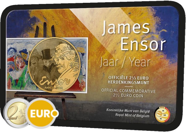 2,50 euros Bélgica 2024 - Año James Ensor BU FDC Coincard NL + NFT TNF