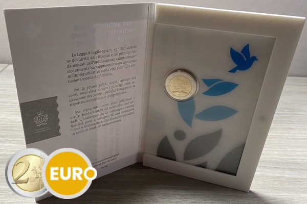 2 euros San Marino 2024 - Derechos Civiles BU FDC