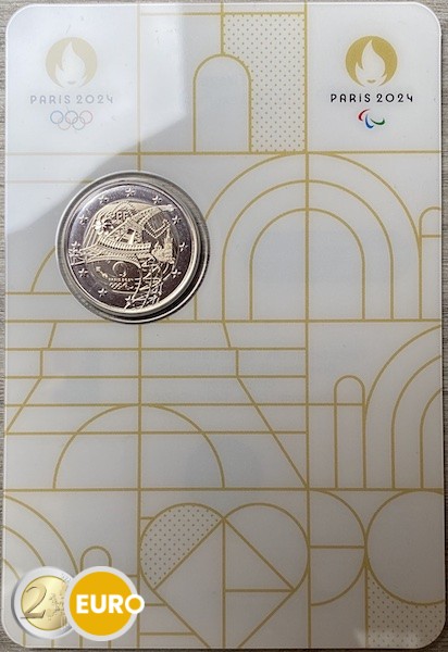 2 euros Francia 2024 - Antorcha Olimpica BU FDC Coincard